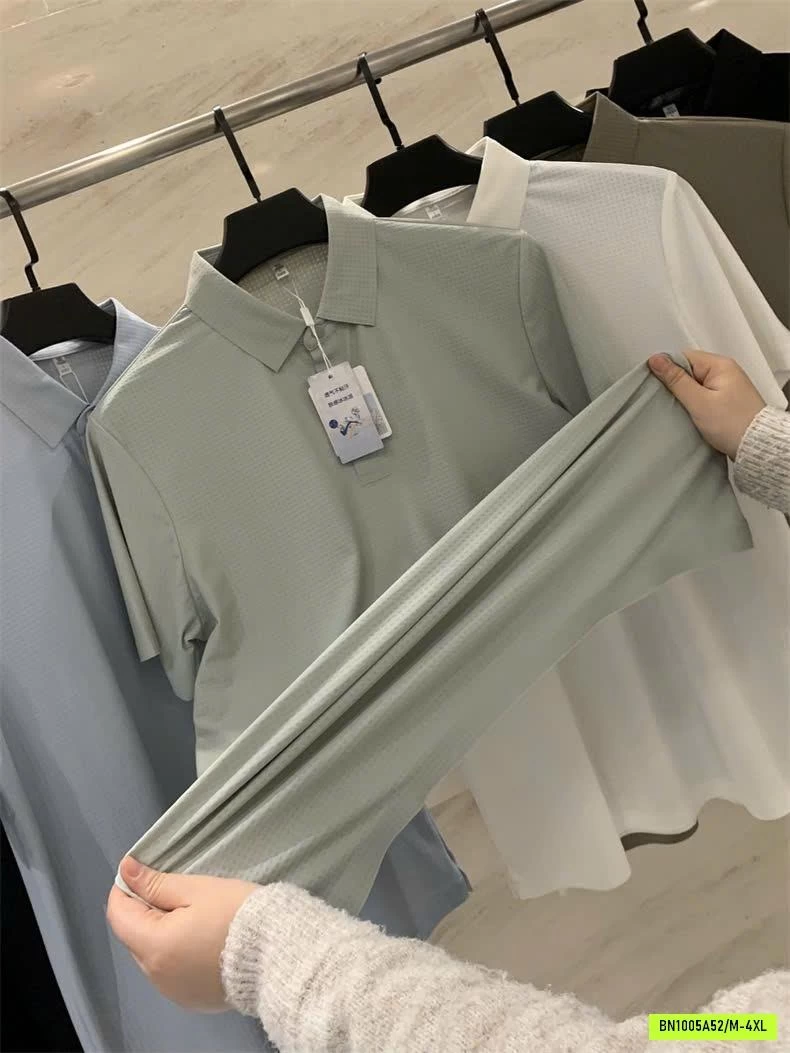 POLO BĂNG LỤA KO ĐƯỜNG MAY NAM
