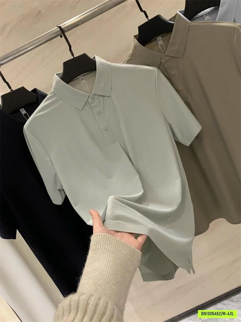 POLO BĂNG LỤA KO ĐƯỜNG MAY NAM