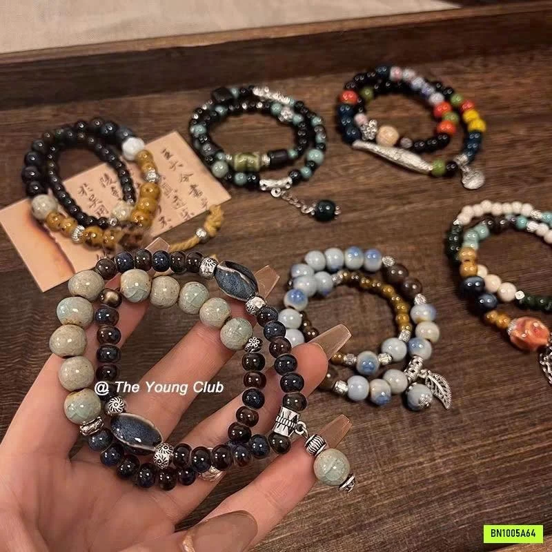 VÒNG TAY GỐM SỨ PHONG CÁCH VINTAGE