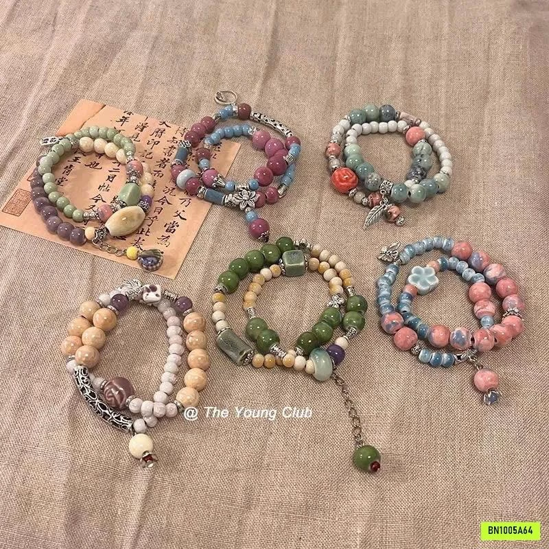 VÒNG TAY GỐM SỨ PHONG CÁCH VINTAGE