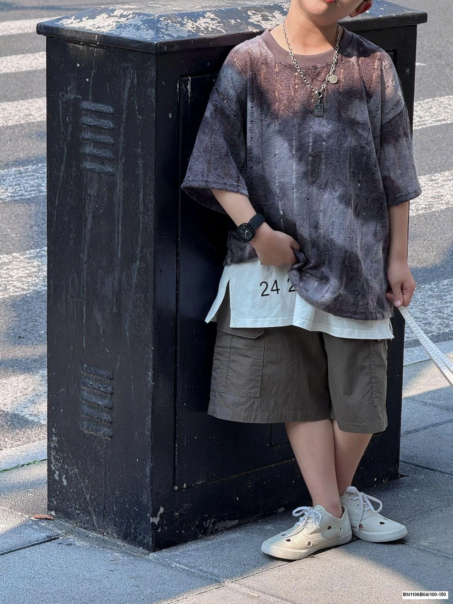 ÁO THUN RÁCH LOANG MÀU