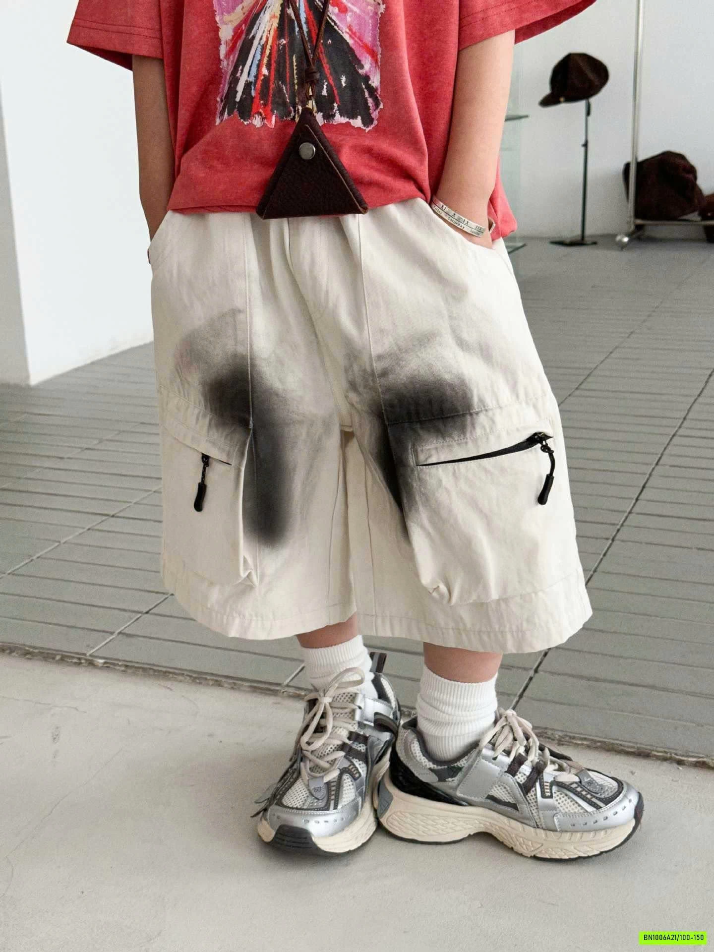 ÁO HỒNG BẠC MIX SHORT TÚI HỘP