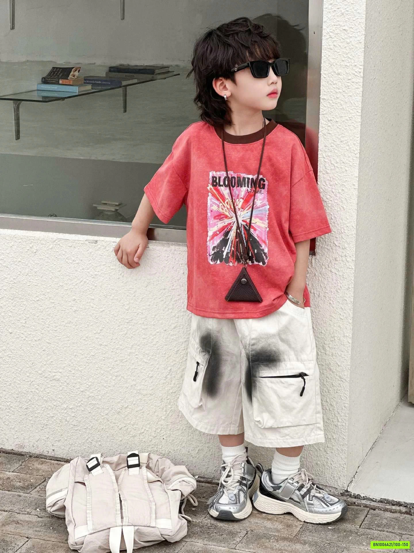 ÁO HỒNG BẠC MIX SHORT TÚI HỘP