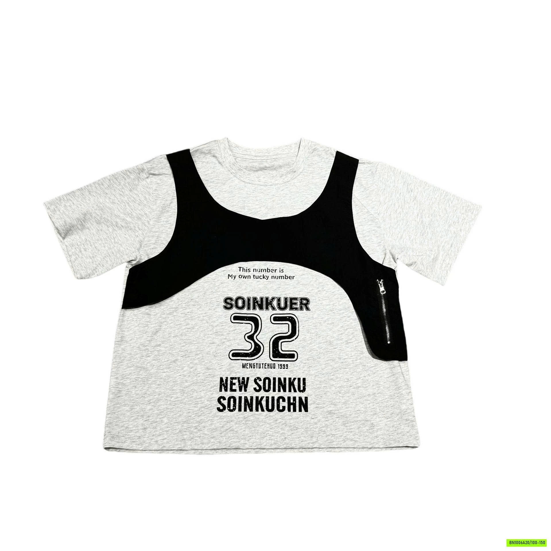 ÁO GIẢ 2 LỚP MIX SHORT ĐEN