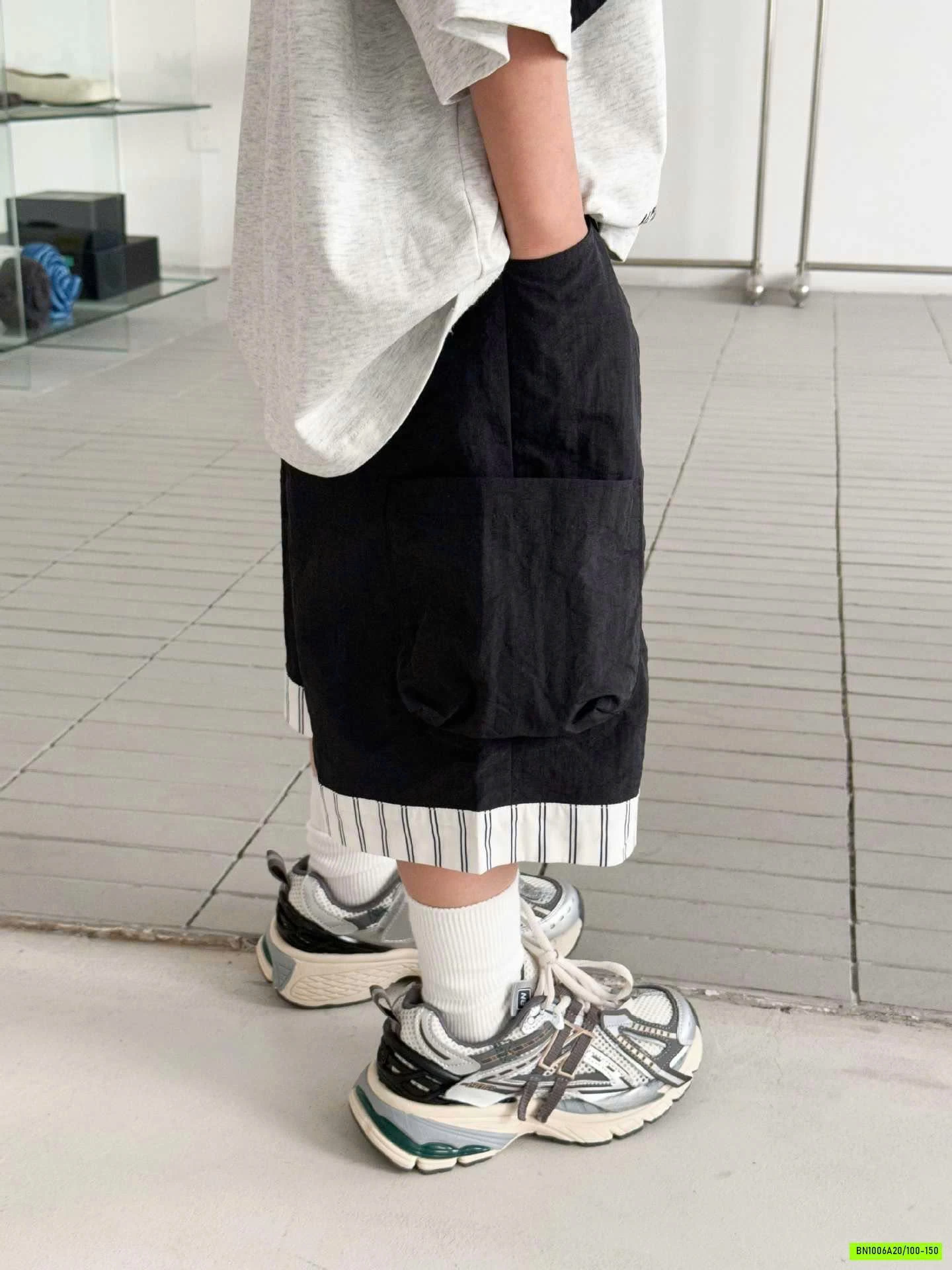 ÁO GIẢ 2 LỚP MIX SHORT ĐEN