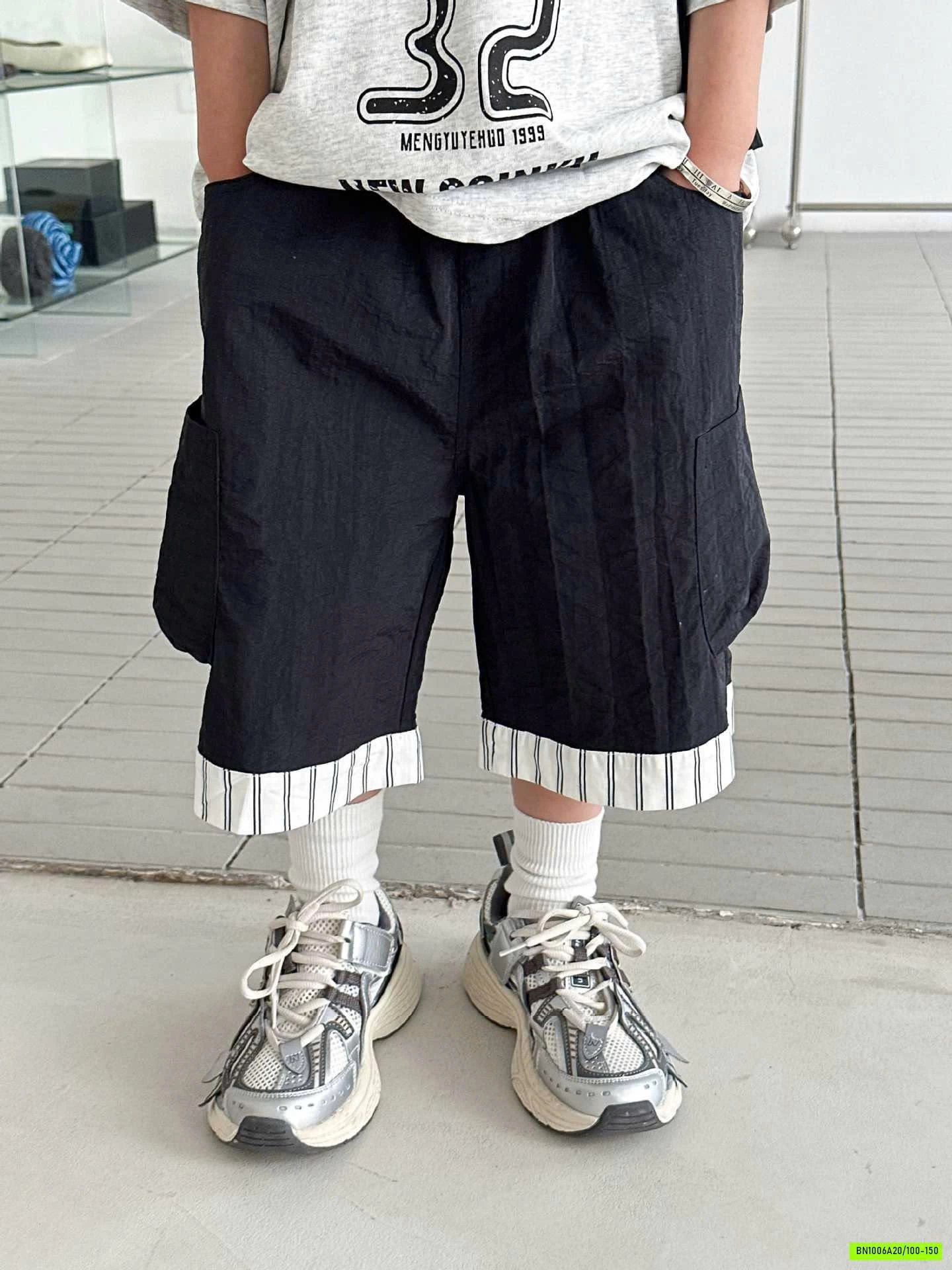 ÁO GIẢ 2 LỚP MIX SHORT ĐEN