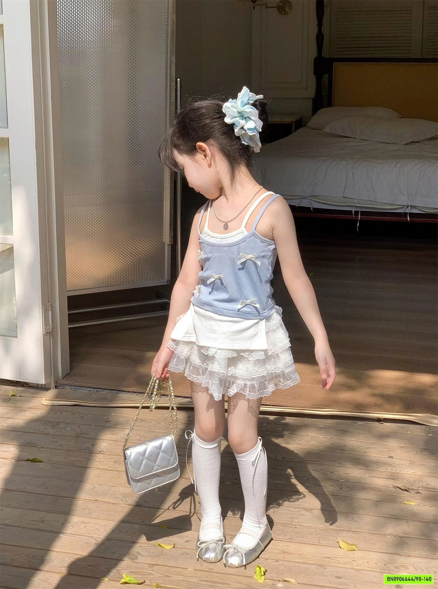 ÁO 2 DÂY NƠ MIX CV REN TRẮNG