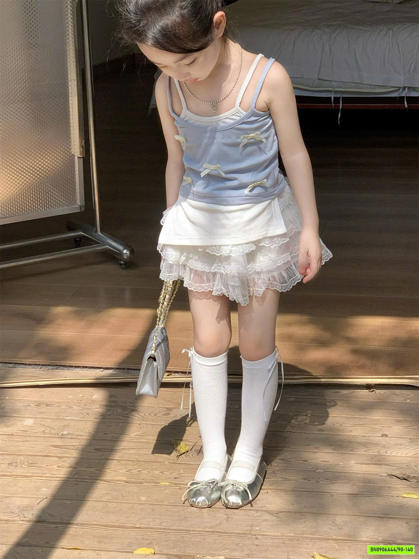 ÁO 2 DÂY NƠ MIX CV REN TRẮNG