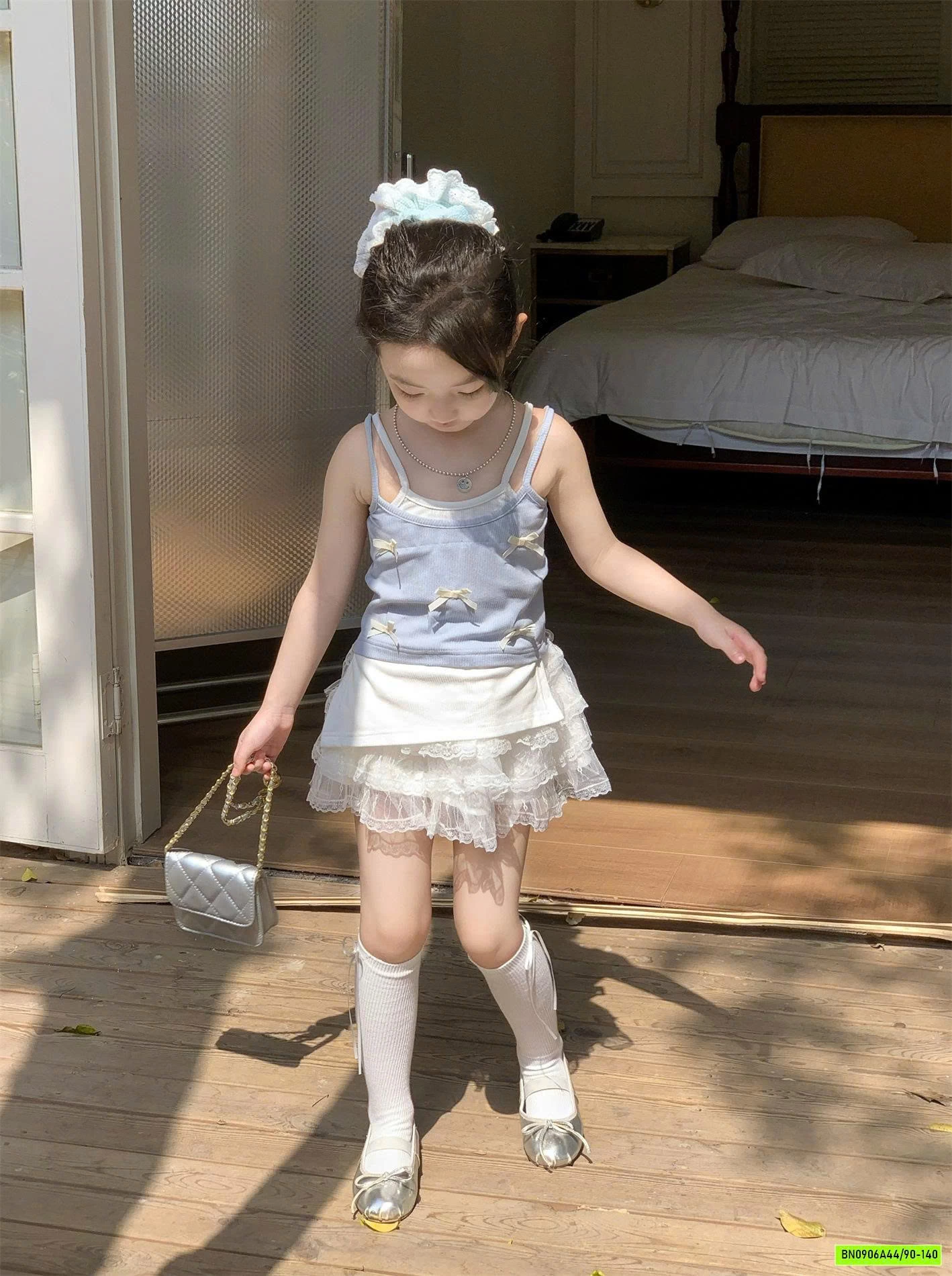 ÁO 2 DÂY NƠ MIX CV REN TRẮNG