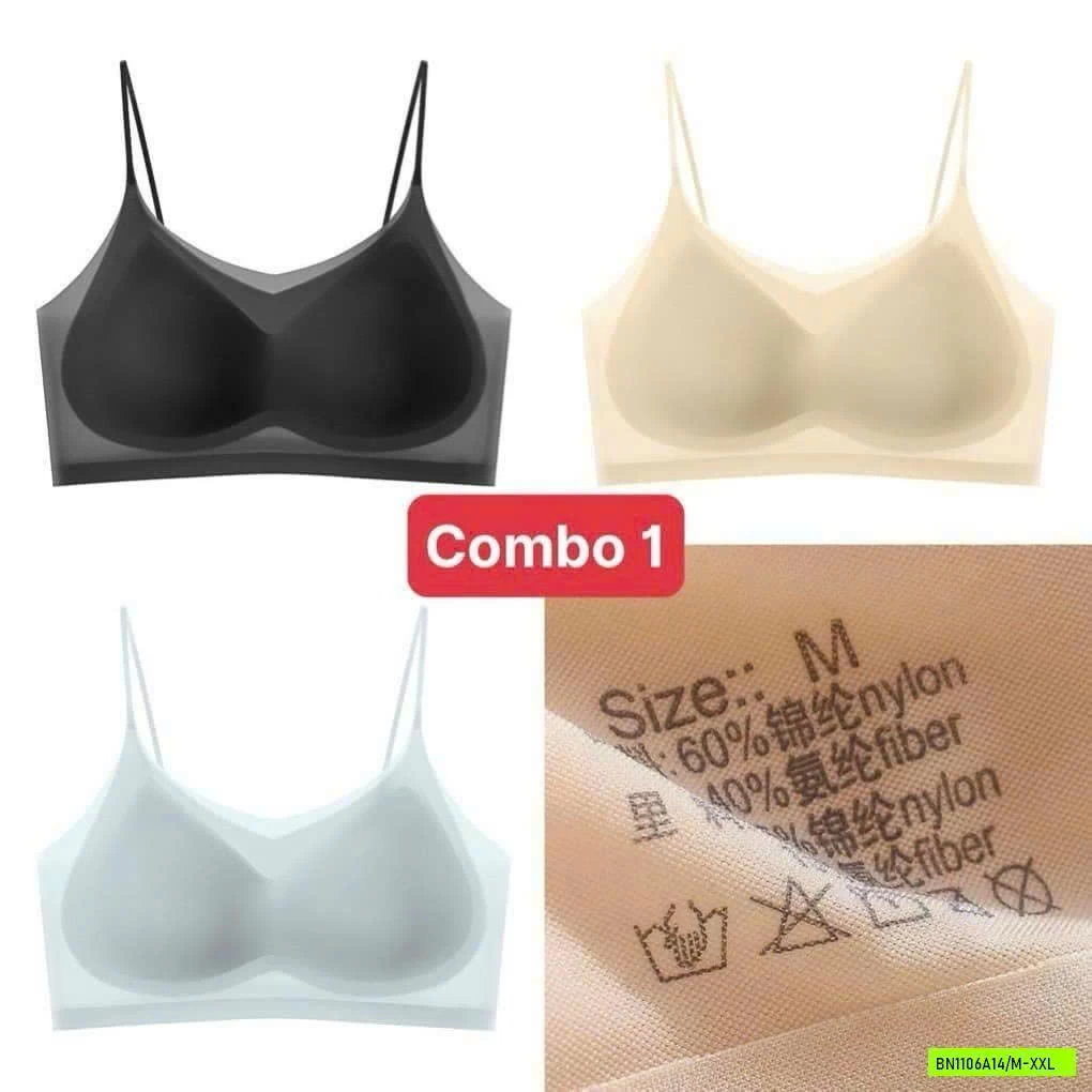COMBO 3 ÁO LÓT KHÔNG ĐỘ LỤA TÀNG HÌNH