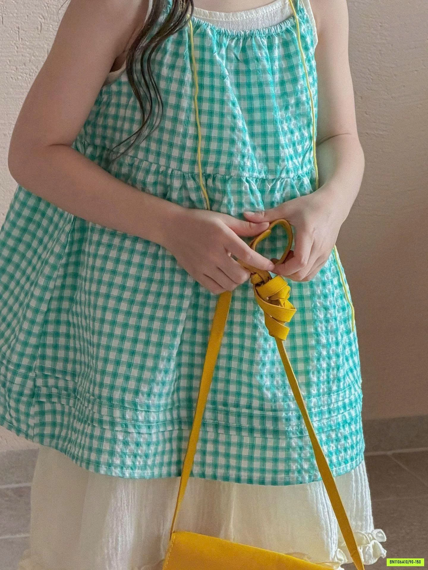ÁO CARO MIX VÁY 2S XINH BG