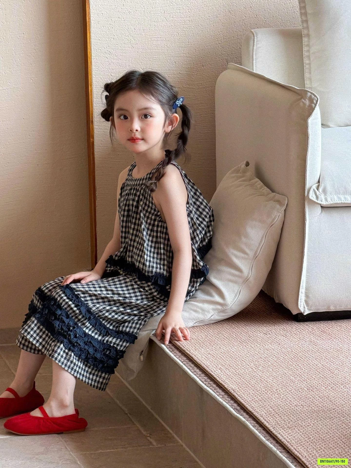 SET ÁO YẾM CARO MIX QUẦN SUÔNG