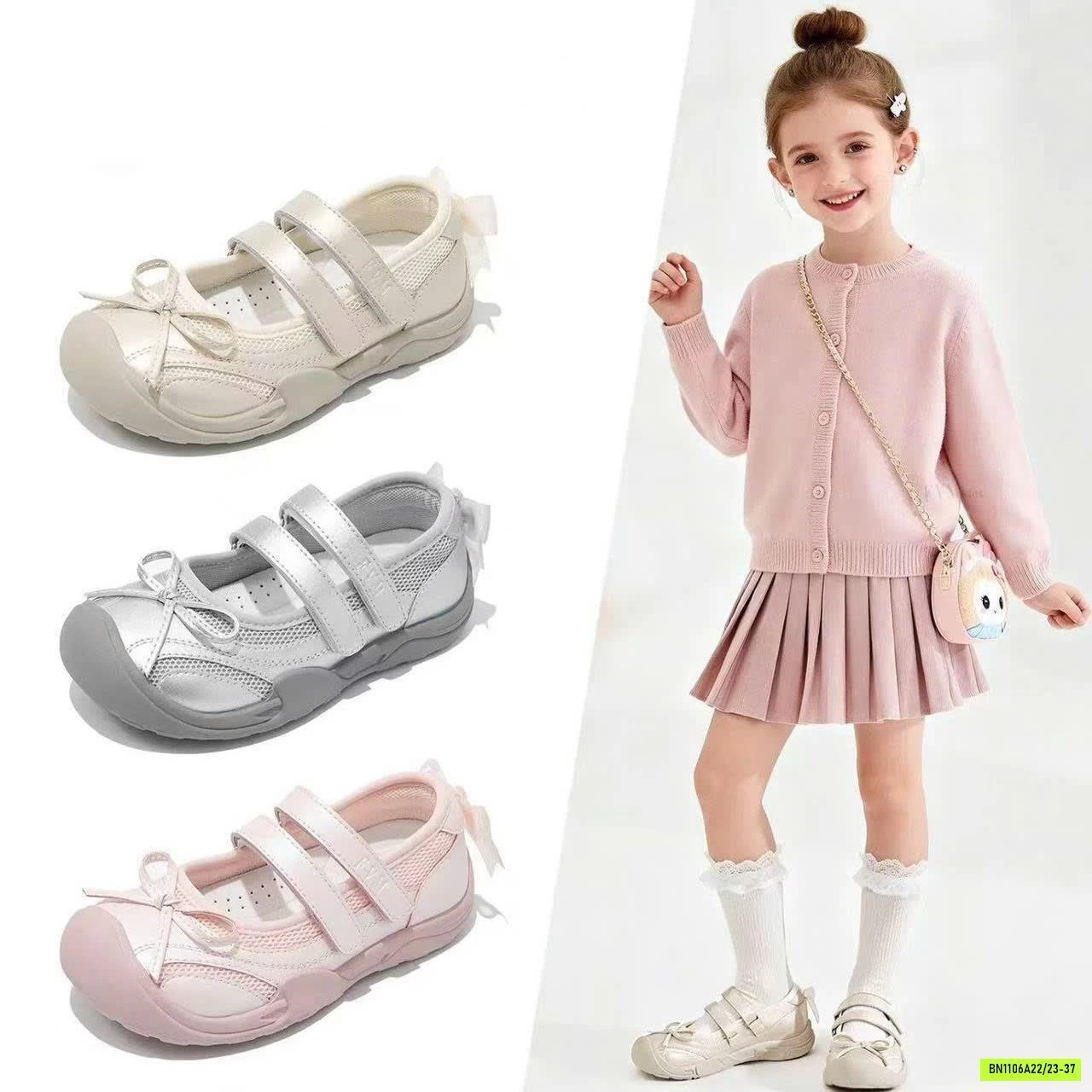 GIÀY LƯỚI THỂ THAO QUAI DÁN GẮN NƠ