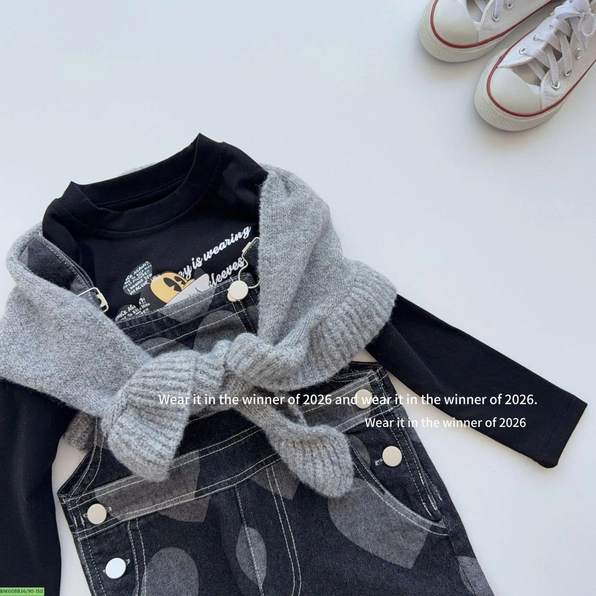 QUẦN YẾM JEAN TRÁI TYM T&Qkids