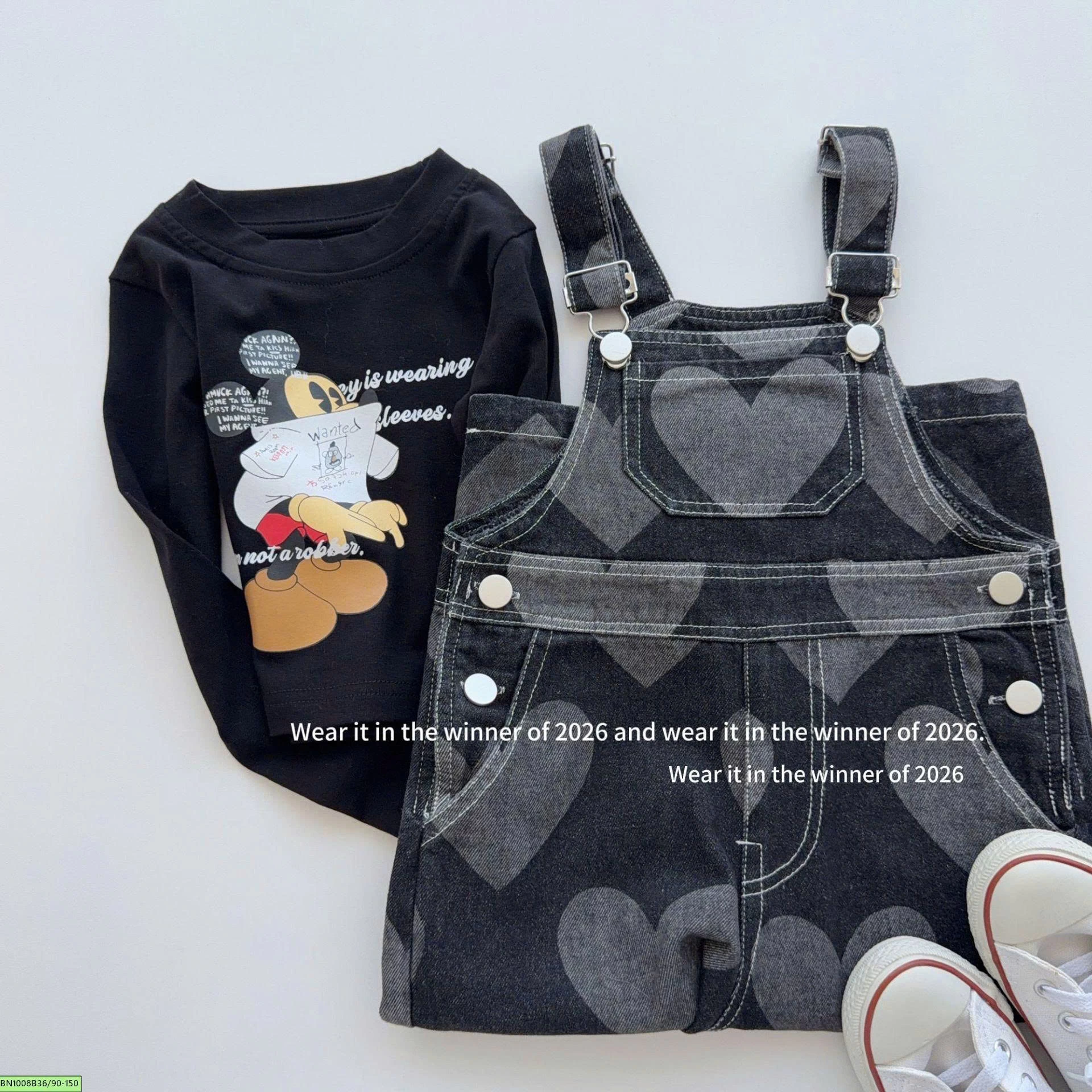 QUẦN YẾM JEAN TRÁI TYM T&Qkids