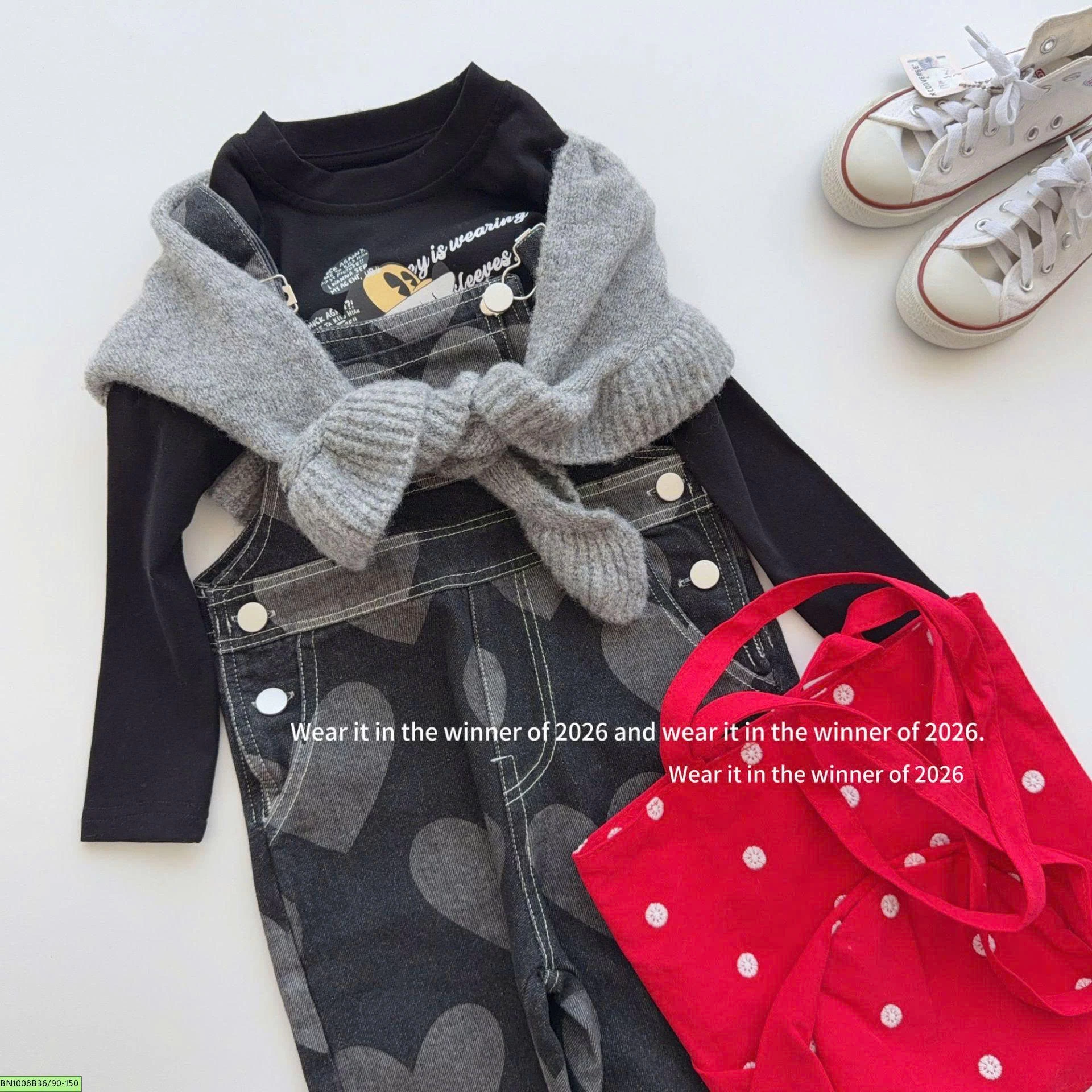 QUẦN YẾM JEAN TRÁI TYM T&Qkids