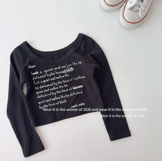 ÁO THUN IN CHỮ CỔ RỘNG  T&Qkids