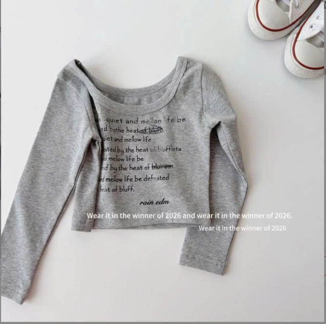 ÁO THUN IN CHỮ CỔ RỘNG  T&Qkids