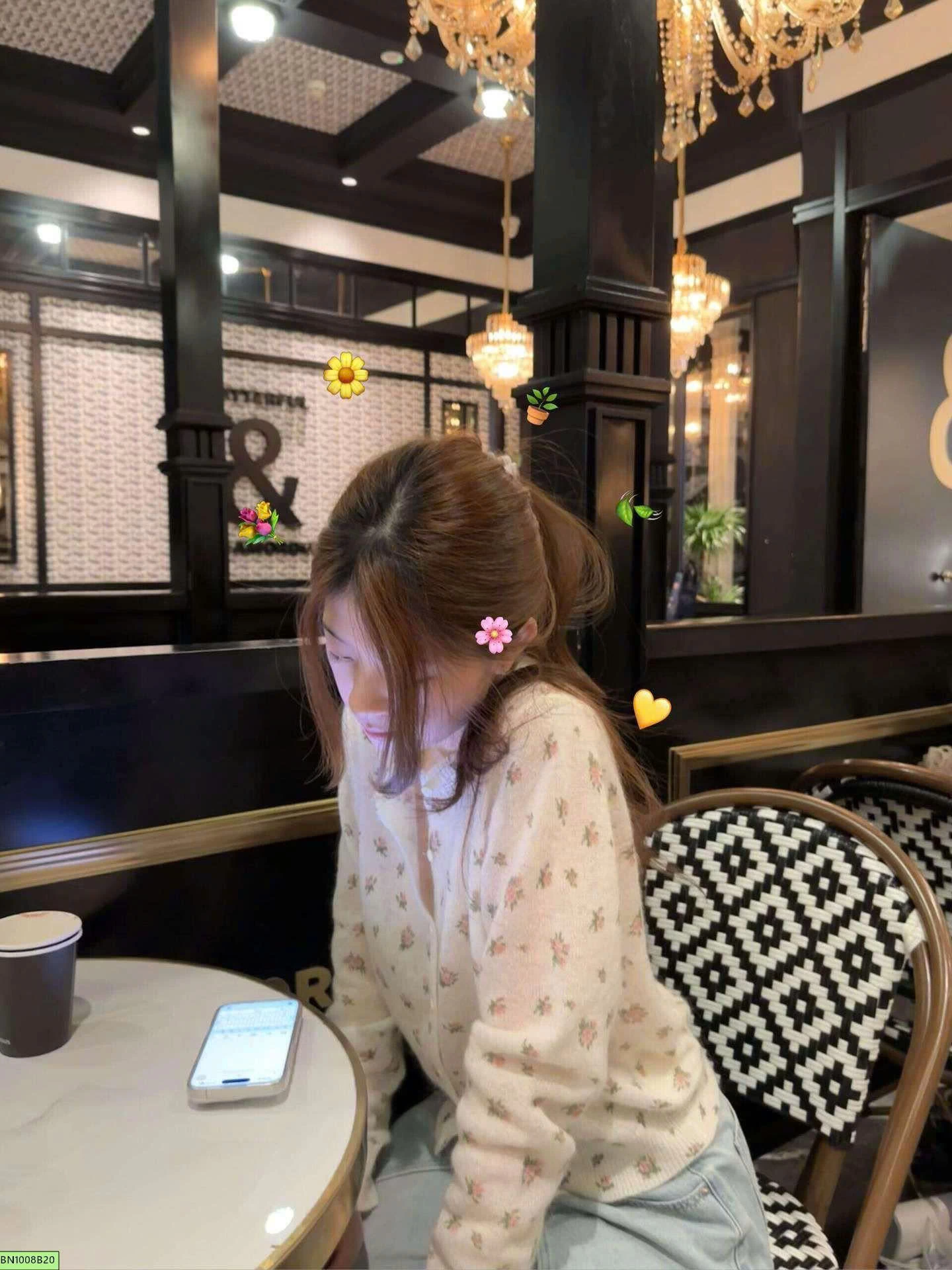 ÁO CARDIGAN LEN MỎNG IN HOA MÙA THU