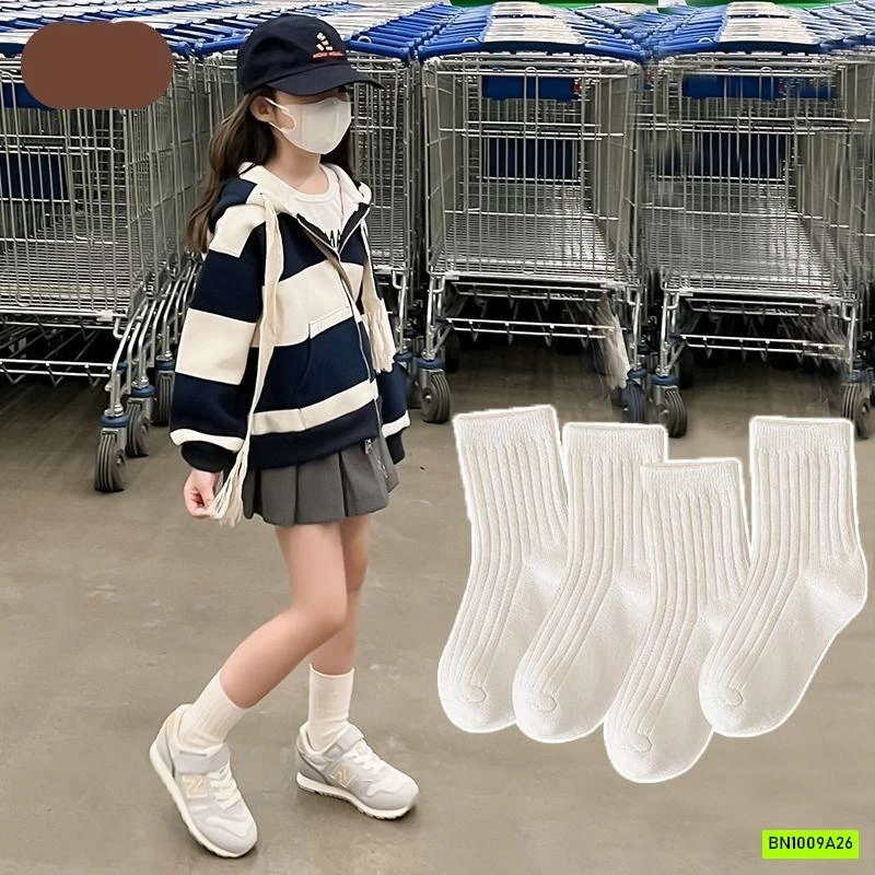 SÉT 4 ĐÔI TẤT CAO CỔ TRƠN MÀU