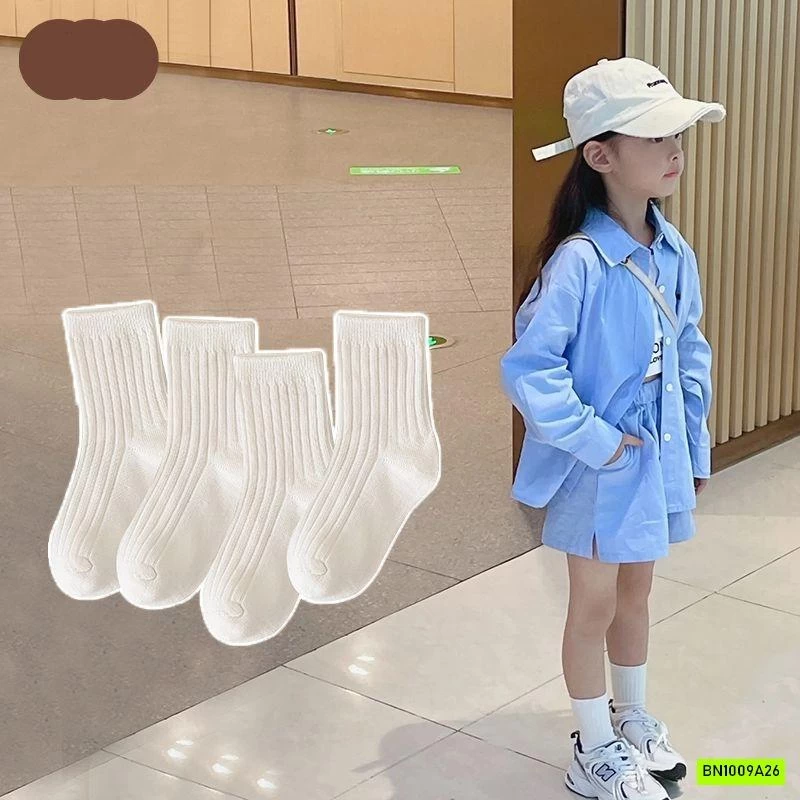 SÉT 4 ĐÔI TẤT CAO CỔ TRƠN MÀU