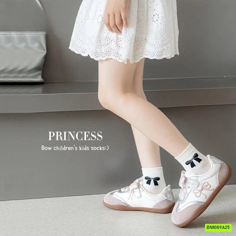 SÉT 5 ĐÔI TẤT LƯỚI NƠ BÉ GÁI