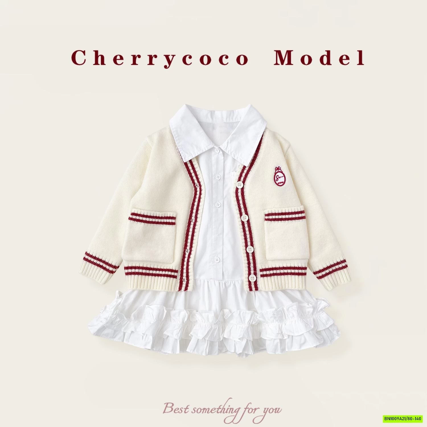 SÉT NỮ SINH TRẮNG ĐỎ CHERRYOCO