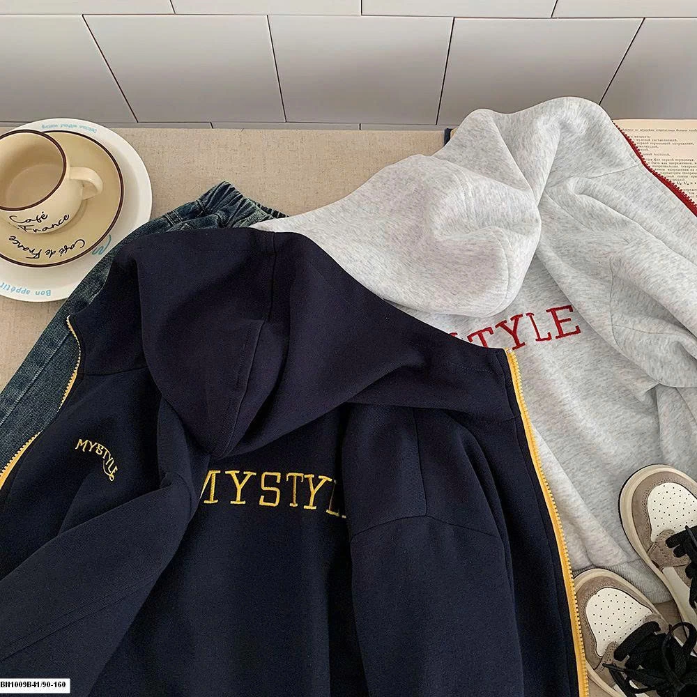 ÁO KHOÁC NỈ KÉO KHÓA MYSTYLE