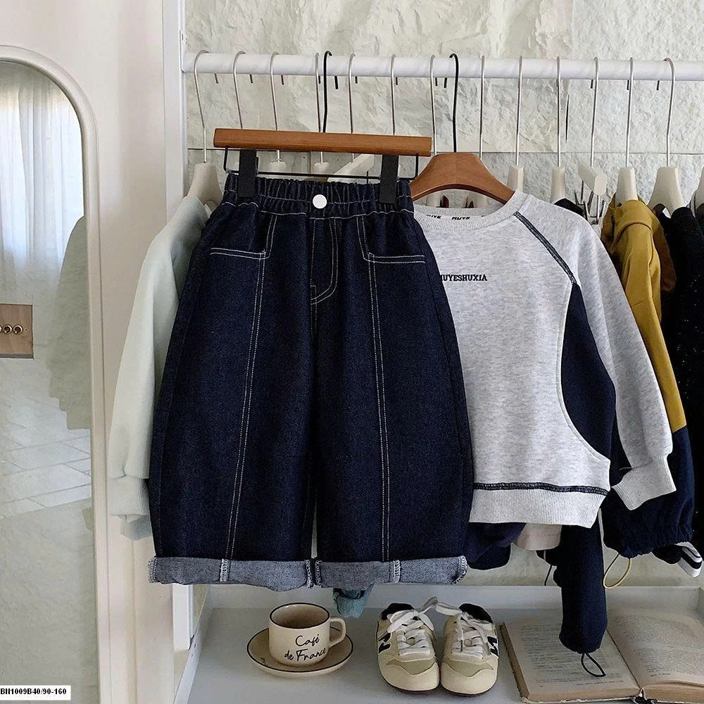 QUẦN JEAN CHỈ NỔI CẠP CHUN