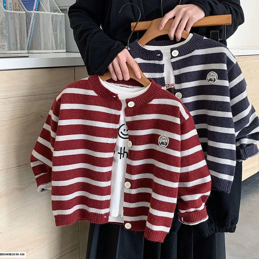 ÁO LEN KẺ NGANG LOGO NGỰC