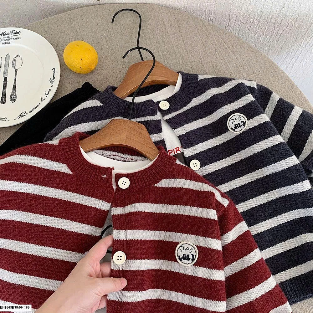 ÁO LEN KẺ NGANG LOGO NGỰC