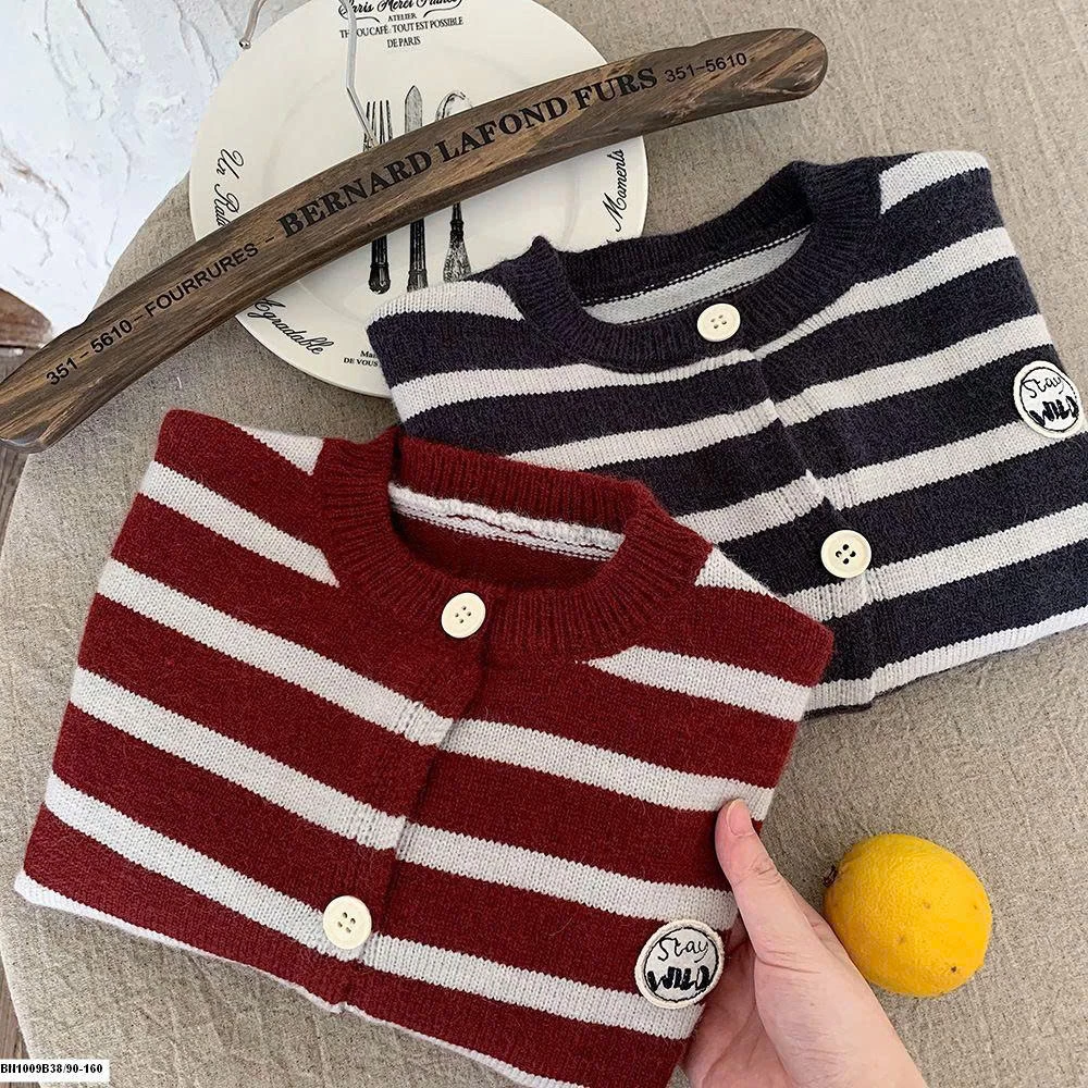 ÁO LEN KẺ NGANG LOGO NGỰC