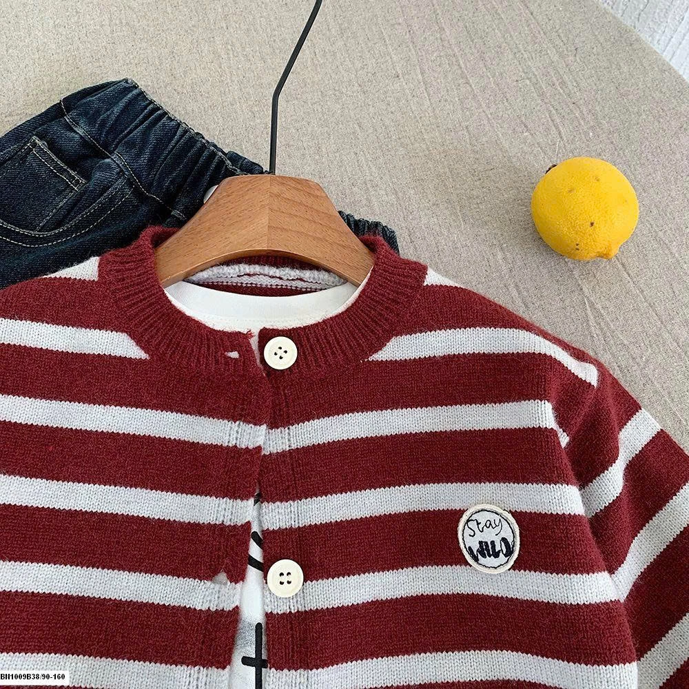 ÁO LEN KẺ NGANG LOGO NGỰC