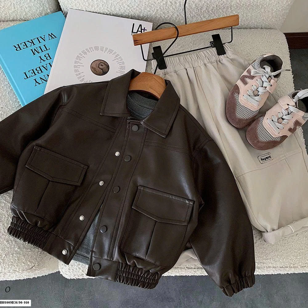 ÁO KHOÁC DA PU BOMBER