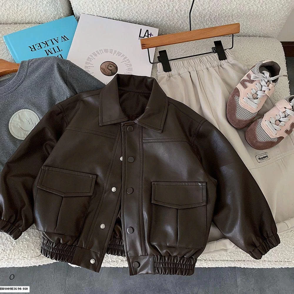 ÁO KHOÁC DA PU BOMBER