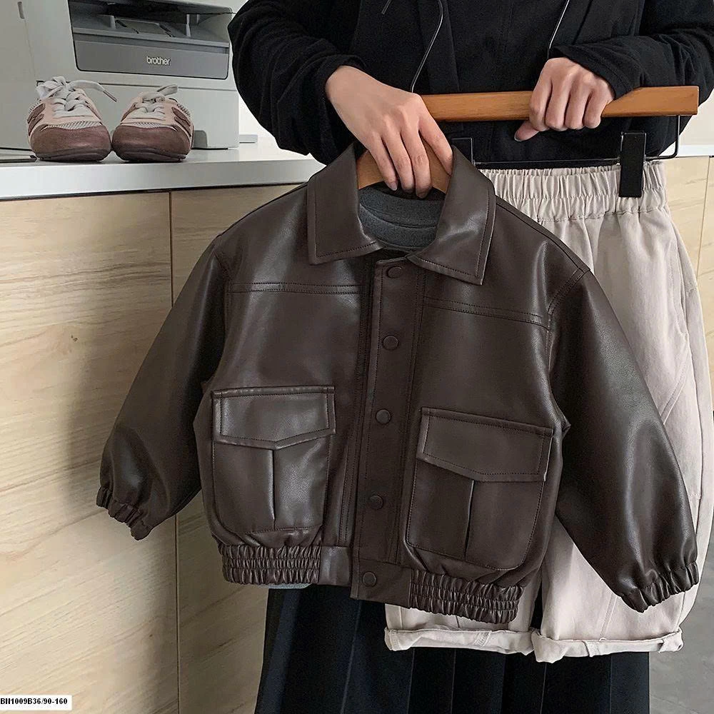 ÁO KHOÁC DA PU BOMBER