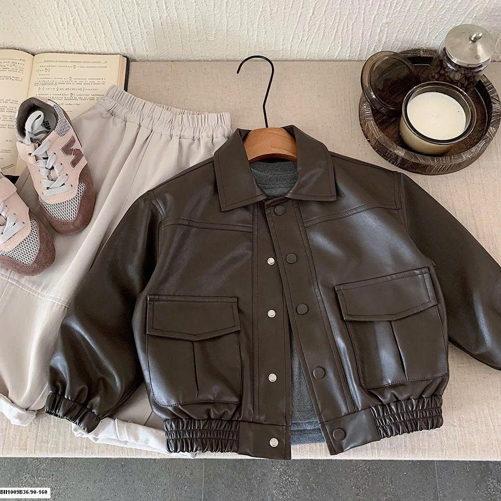 ÁO KHOÁC DA PU BOMBER