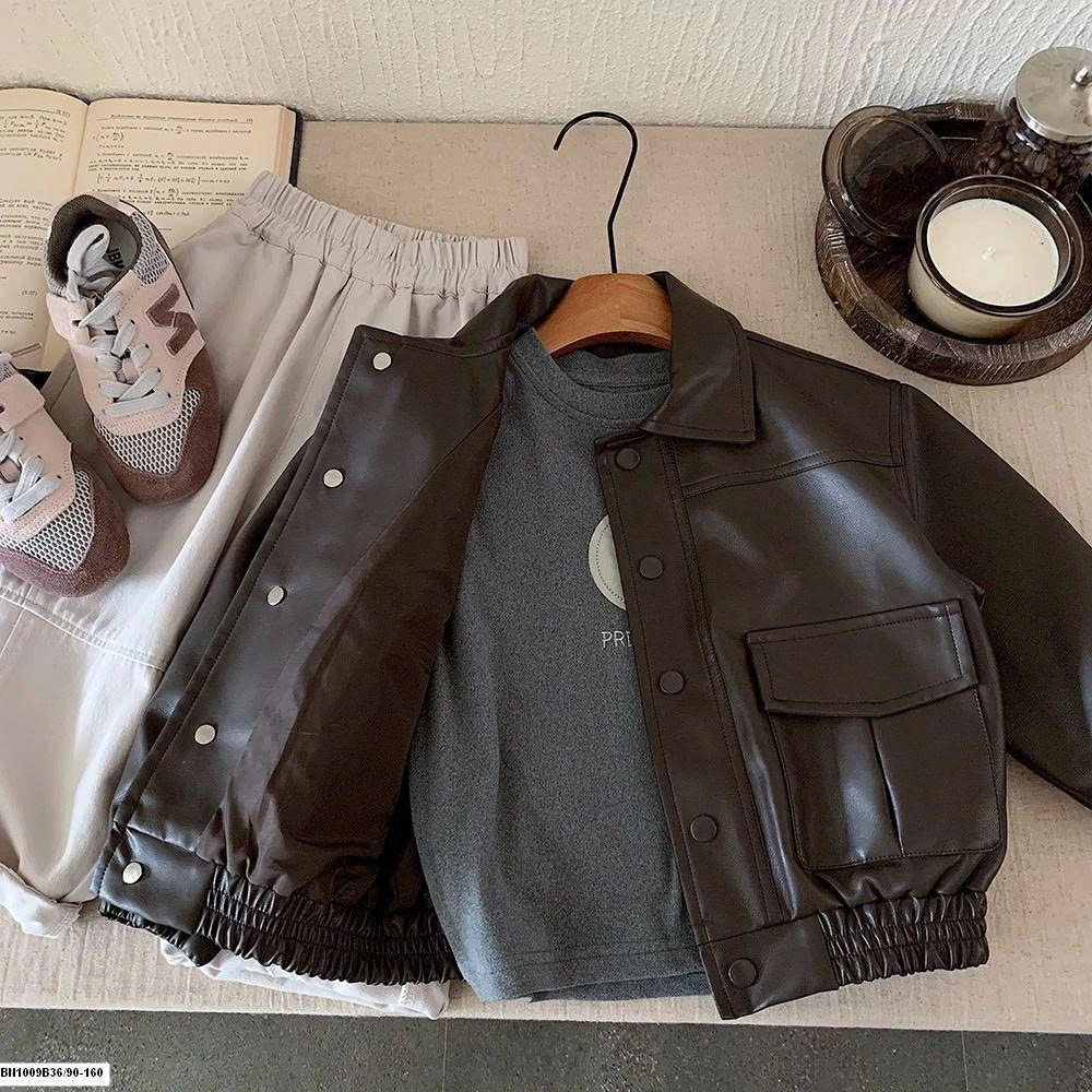 ÁO KHOÁC DA PU BOMBER