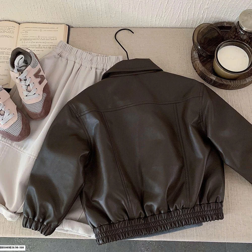 ÁO KHOÁC DA PU BOMBER