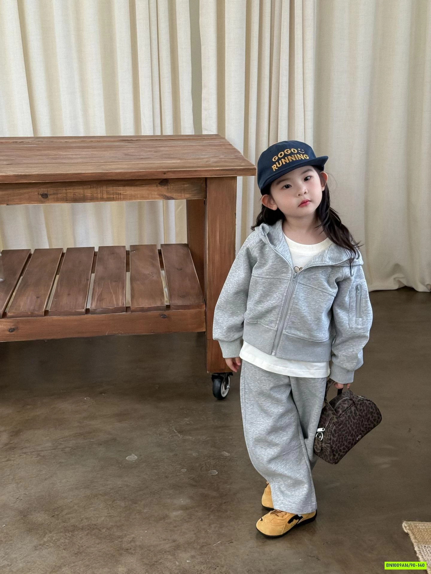 SÉT BỘ ÁO KHOÁC LIỀN MŨ XÁM