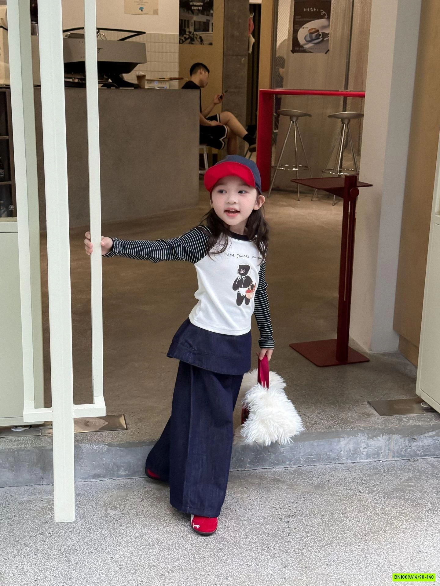 ÁO PHỐI MÀU TAY MIX JEANS GIẢ VÁY