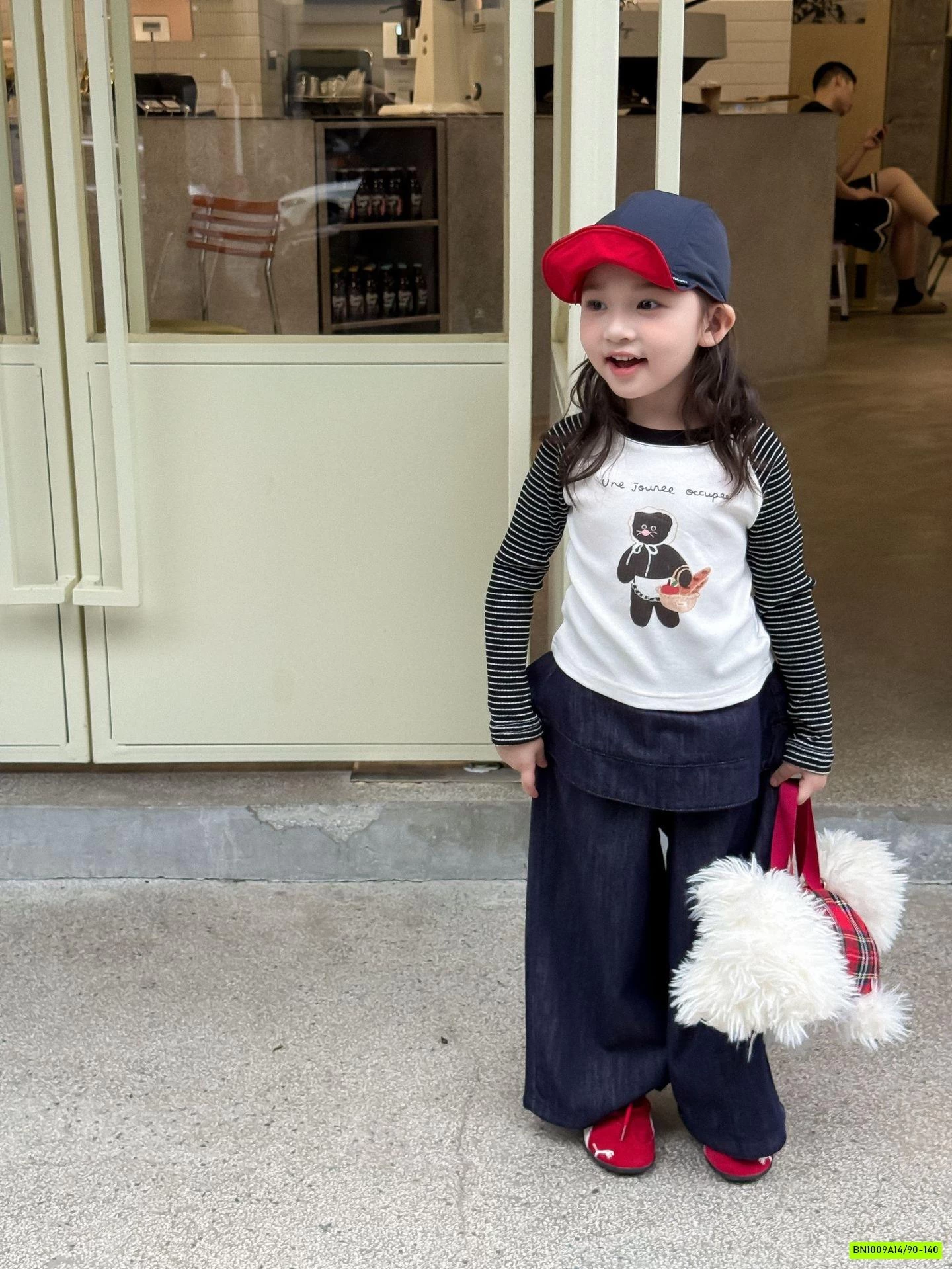 ÁO PHỐI MÀU TAY MIX JEANS GIẢ VÁY