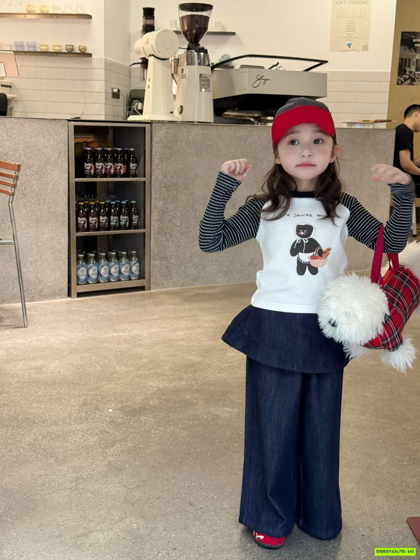 ÁO PHỐI MÀU TAY MIX JEANS GIẢ VÁY