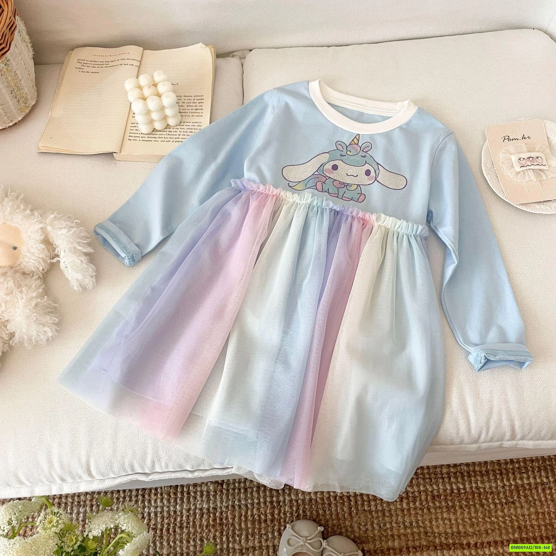 ĐẦM THUN CHÂN VOAN SẮC MÀU