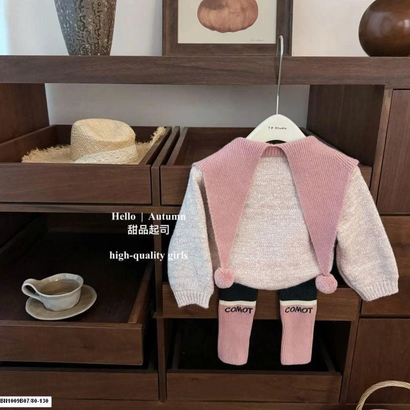 SET ÁO LEN HỒNG MIX QUẦN LEGGING