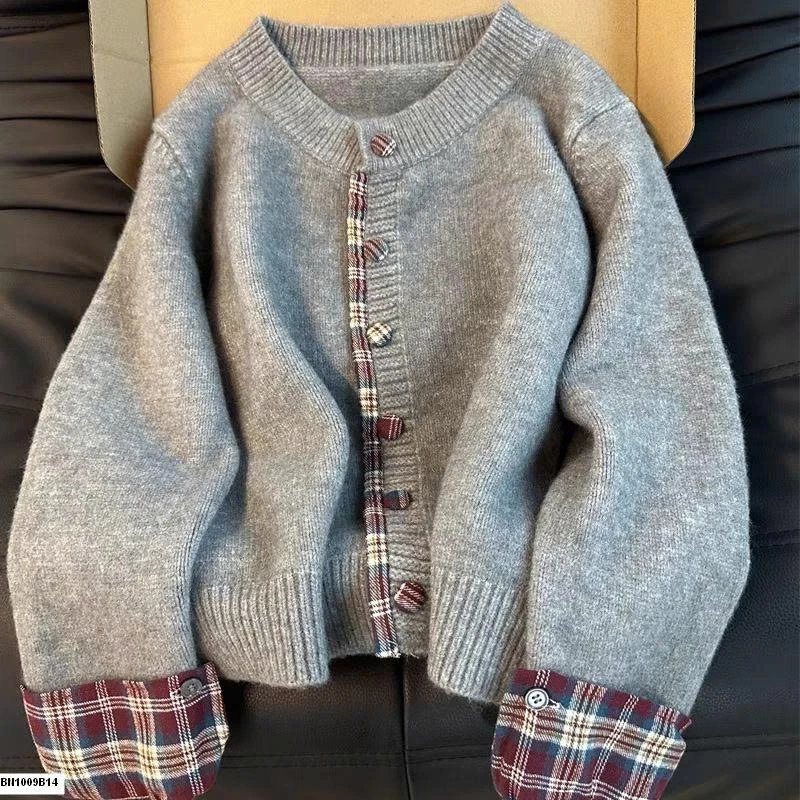 ÁO LEN PHỐI TAY CARO