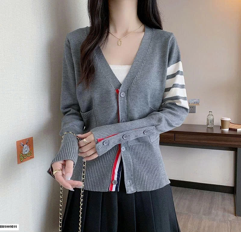 CARDIGAN DỆT KIM 4 SỌC