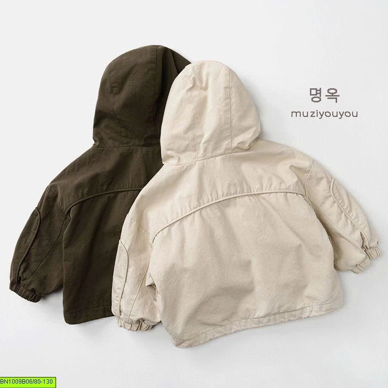 ÁO KHOÁC GIÓ HÀN QUỐC LINE MŨ