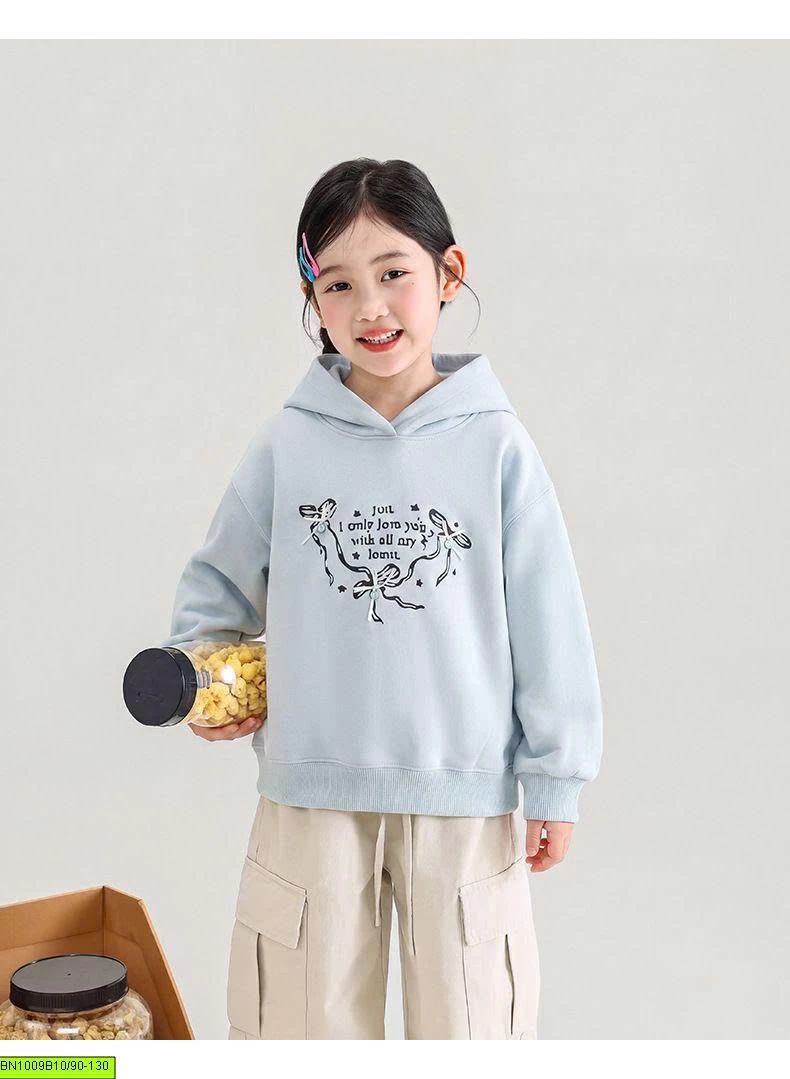 ÁO HOODIE BÉ GÁI IN CHỮ