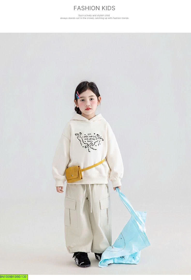 ÁO HOODIE BÉ GÁI IN CHỮ